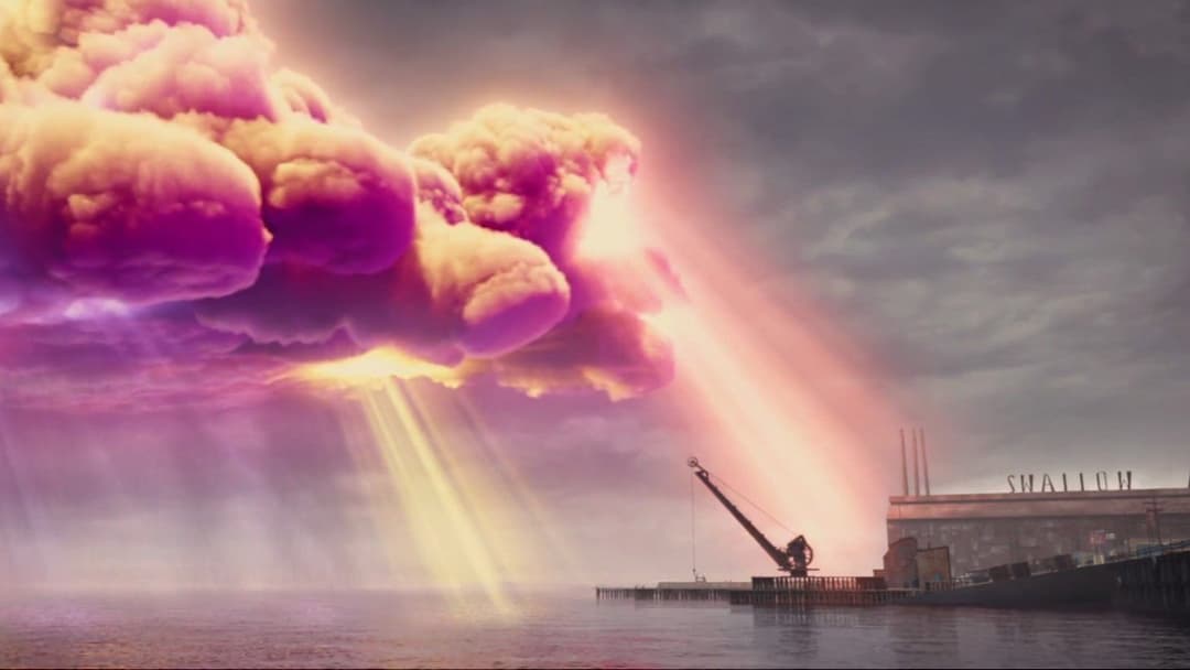 Wolkig mit Aussicht auf Fleischbällchen backdrop 17