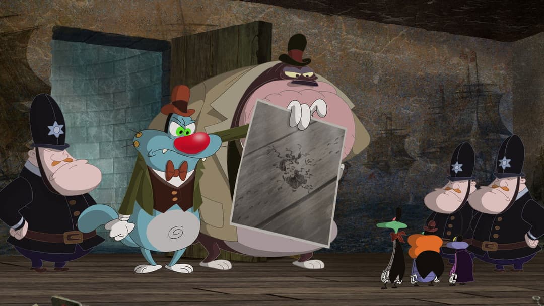 Оґґі та кукарачі backdrop 14