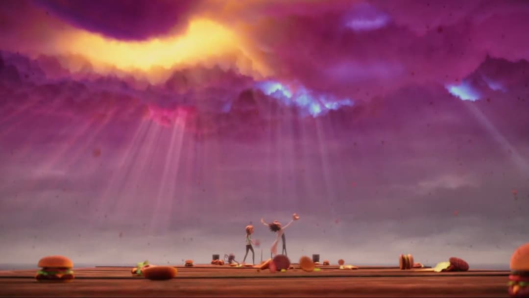 Wolkig mit Aussicht auf Fleischbällchen backdrop 10