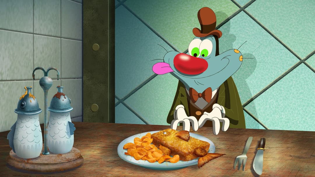 Оґґі та кукарачі backdrop 12