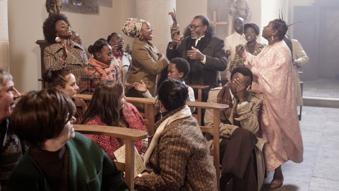 Ein Dorf sieht schwarz backdrop 2