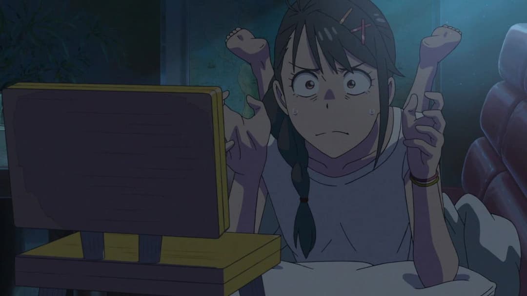 Судзуме, зачиняє двері backdrop 13