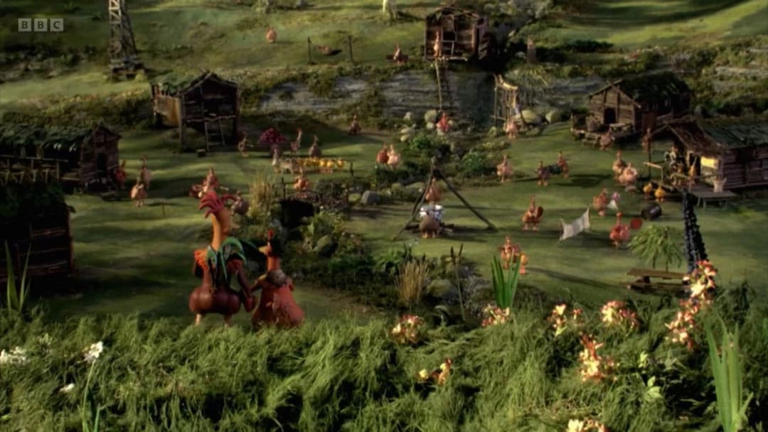 Chicken Run - Hennen rennen backdrop 13